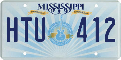 MS license plate HTU412