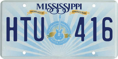 MS license plate HTU416