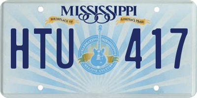 MS license plate HTU417