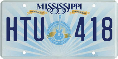 MS license plate HTU418