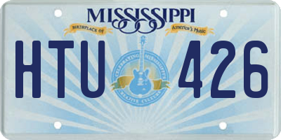 MS license plate HTU426