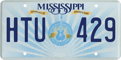 MS license plate HTU429