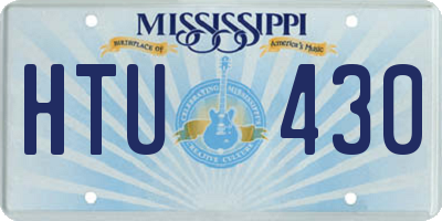 MS license plate HTU430