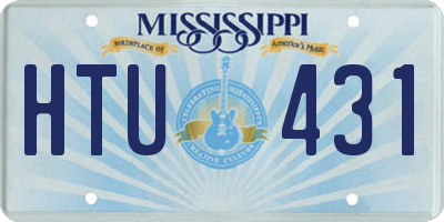 MS license plate HTU431