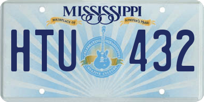MS license plate HTU432