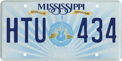 MS license plate HTU434
