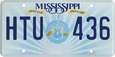 MS license plate HTU436