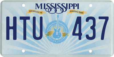 MS license plate HTU437