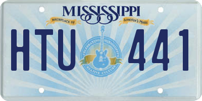 MS license plate HTU441
