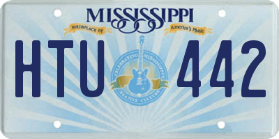 MS license plate HTU442