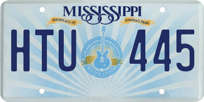 MS license plate HTU445