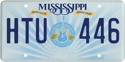 MS license plate HTU446