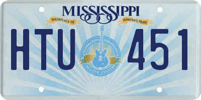 MS license plate HTU451