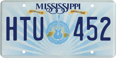 MS license plate HTU452