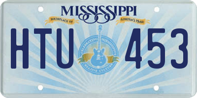 MS license plate HTU453