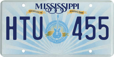 MS license plate HTU455
