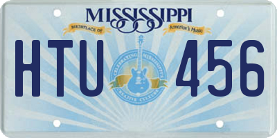 MS license plate HTU456