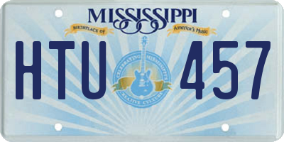 MS license plate HTU457