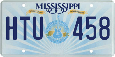 MS license plate HTU458