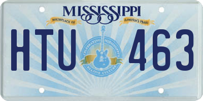 MS license plate HTU463