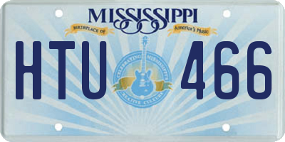 MS license plate HTU466