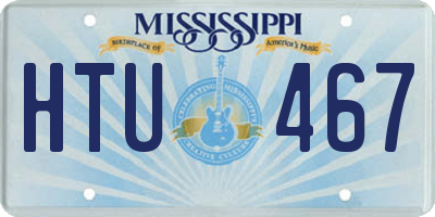 MS license plate HTU467
