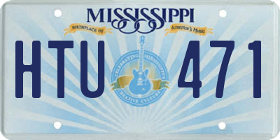 MS license plate HTU471