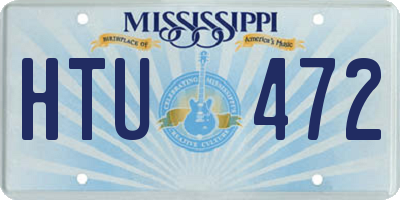 MS license plate HTU472