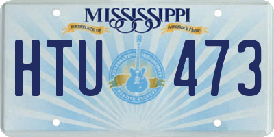 MS license plate HTU473
