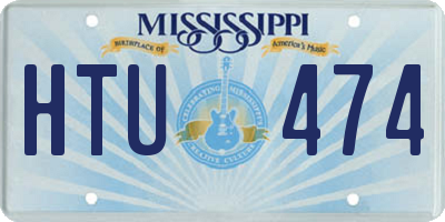 MS license plate HTU474
