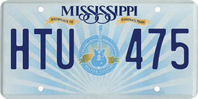 MS license plate HTU475