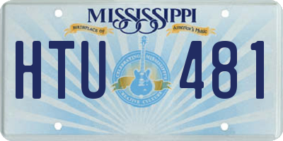 MS license plate HTU481
