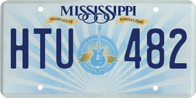 MS license plate HTU482