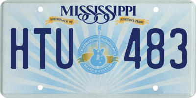 MS license plate HTU483