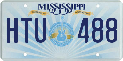 MS license plate HTU488
