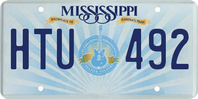 MS license plate HTU492