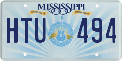 MS license plate HTU494