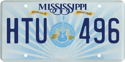 MS license plate HTU496