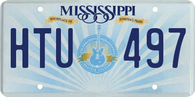 MS license plate HTU497