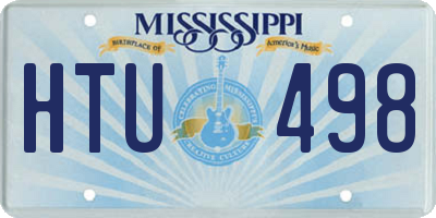 MS license plate HTU498