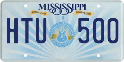 MS license plate HTU500