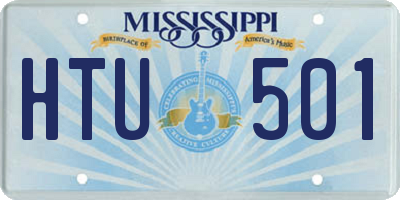 MS license plate HTU501