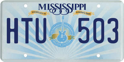 MS license plate HTU503