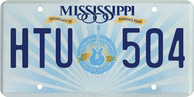 MS license plate HTU504