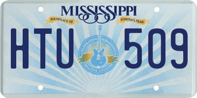 MS license plate HTU509