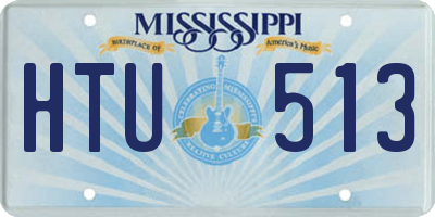 MS license plate HTU513