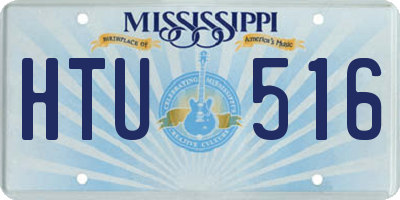 MS license plate HTU516