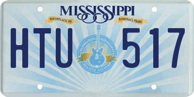 MS license plate HTU517