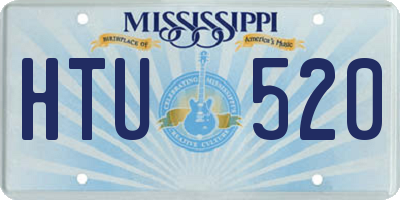 MS license plate HTU520
