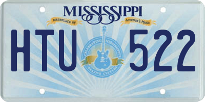 MS license plate HTU522